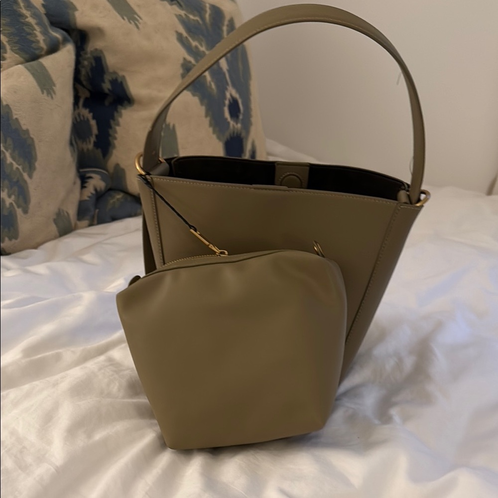 Zara Olive Green Women's Shoulder Bag